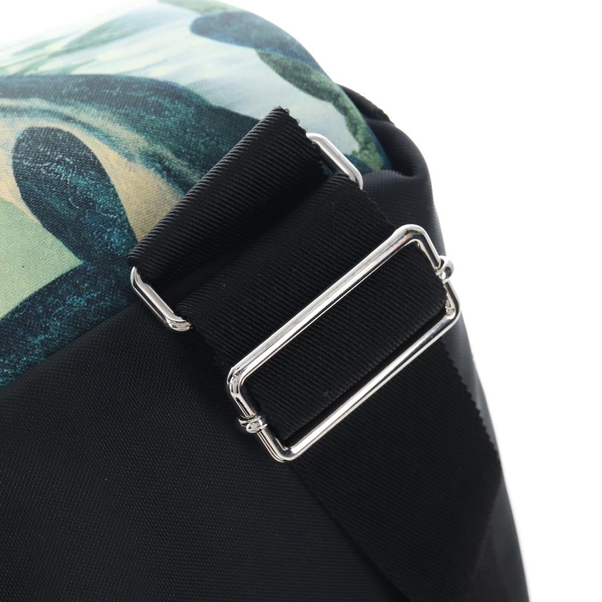 Valentino Backpack Nylon Green Silver Auth BA16427V