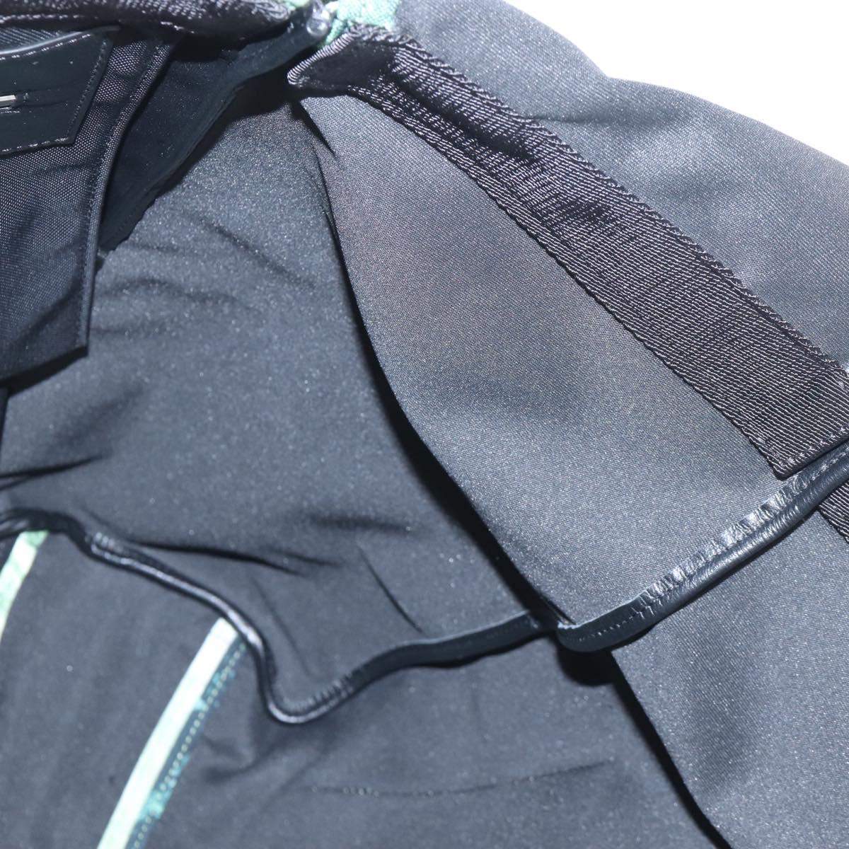 Valentino Backpack Nylon Green Silver Auth BA16427V