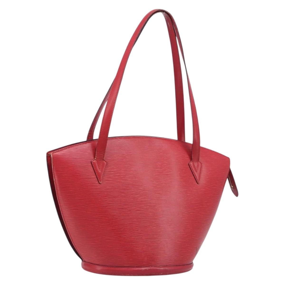 LOUIS VUITTON Epi Saint Jacques Shopping Shoulder Bag Red M52277 LV Auth BA16428