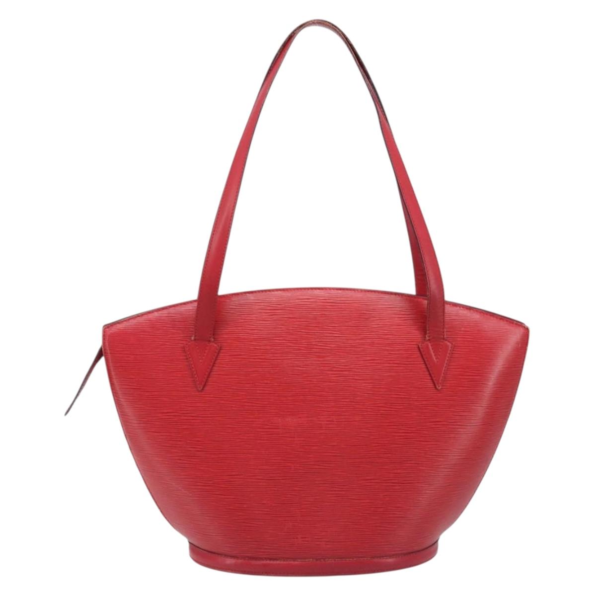 LOUIS VUITTON Epi Saint Jacques Shopping Shoulder Bag Red M52277 LV Auth BA16428