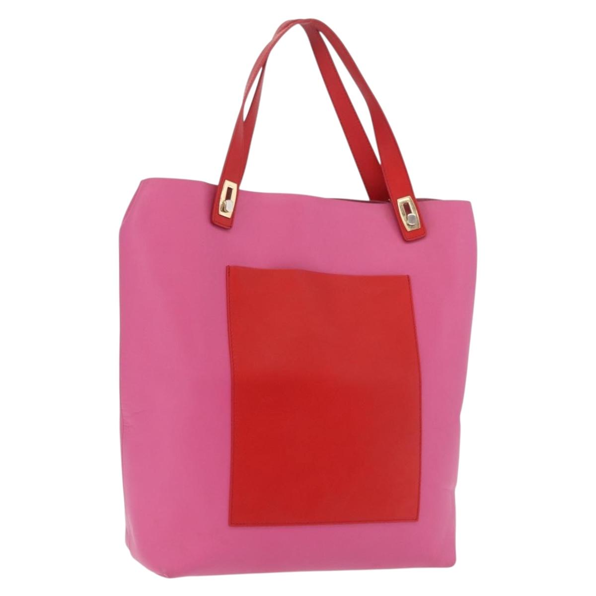 Balenciaga Tote Bag Leather Pink Red 292525 Auth BA16430A