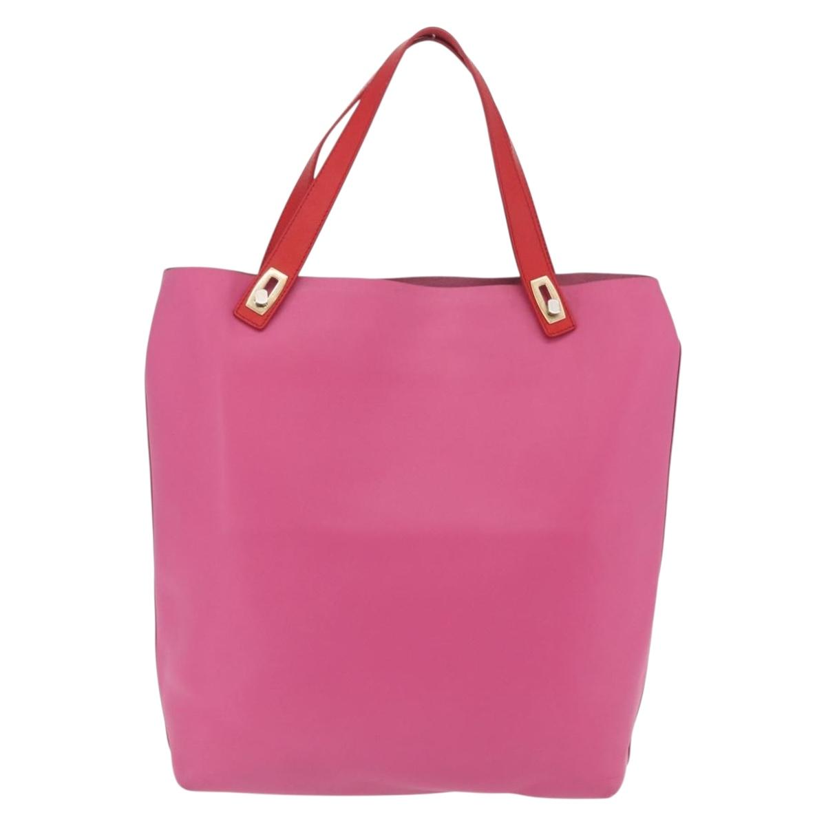 Balenciaga Tote Bag Leather Pink Red 292525 Auth BA16430A