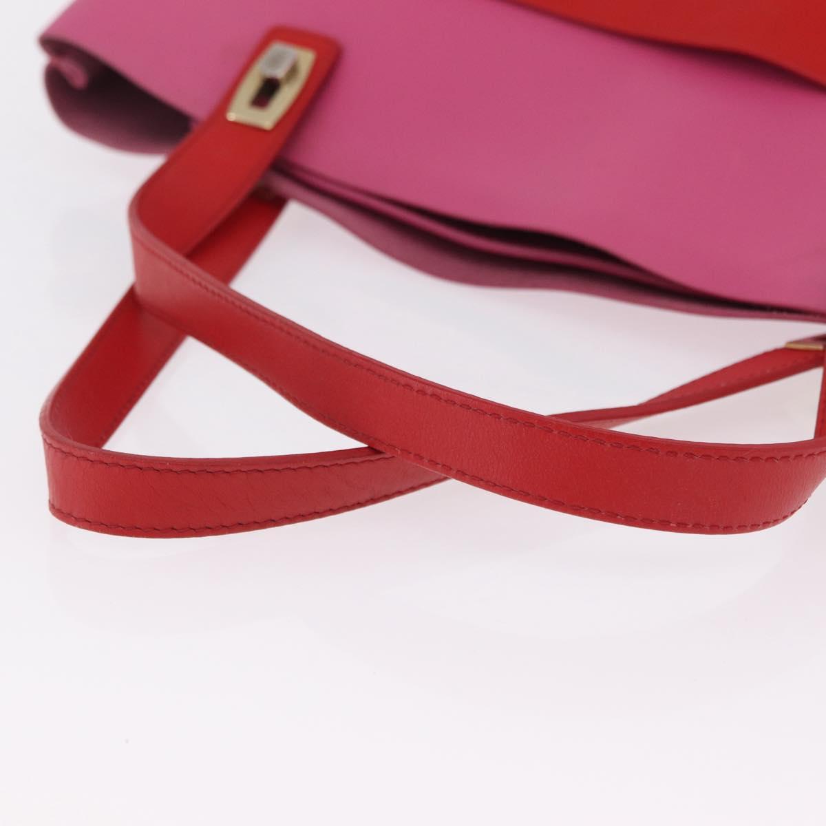 Balenciaga Tote Bag Leather Pink Red 292525 Auth BA16430A