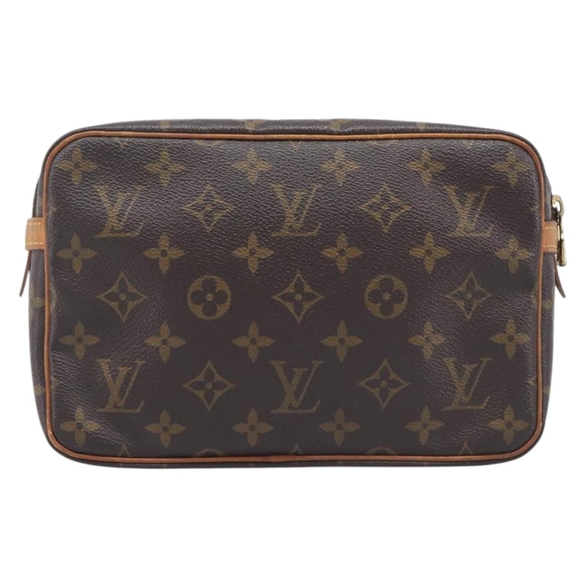 LOUIS VUITTON Monogram Compiegne 23 Clutch Bag M51847 LV Auth BA16434