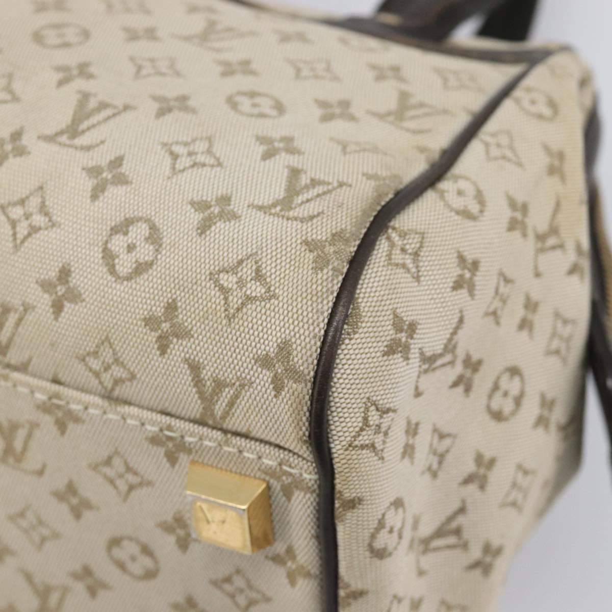 LOUIS VUITTON Monogram Mini Josephine PM Hand Bag Khaki M92215 LV Auth BA16442A