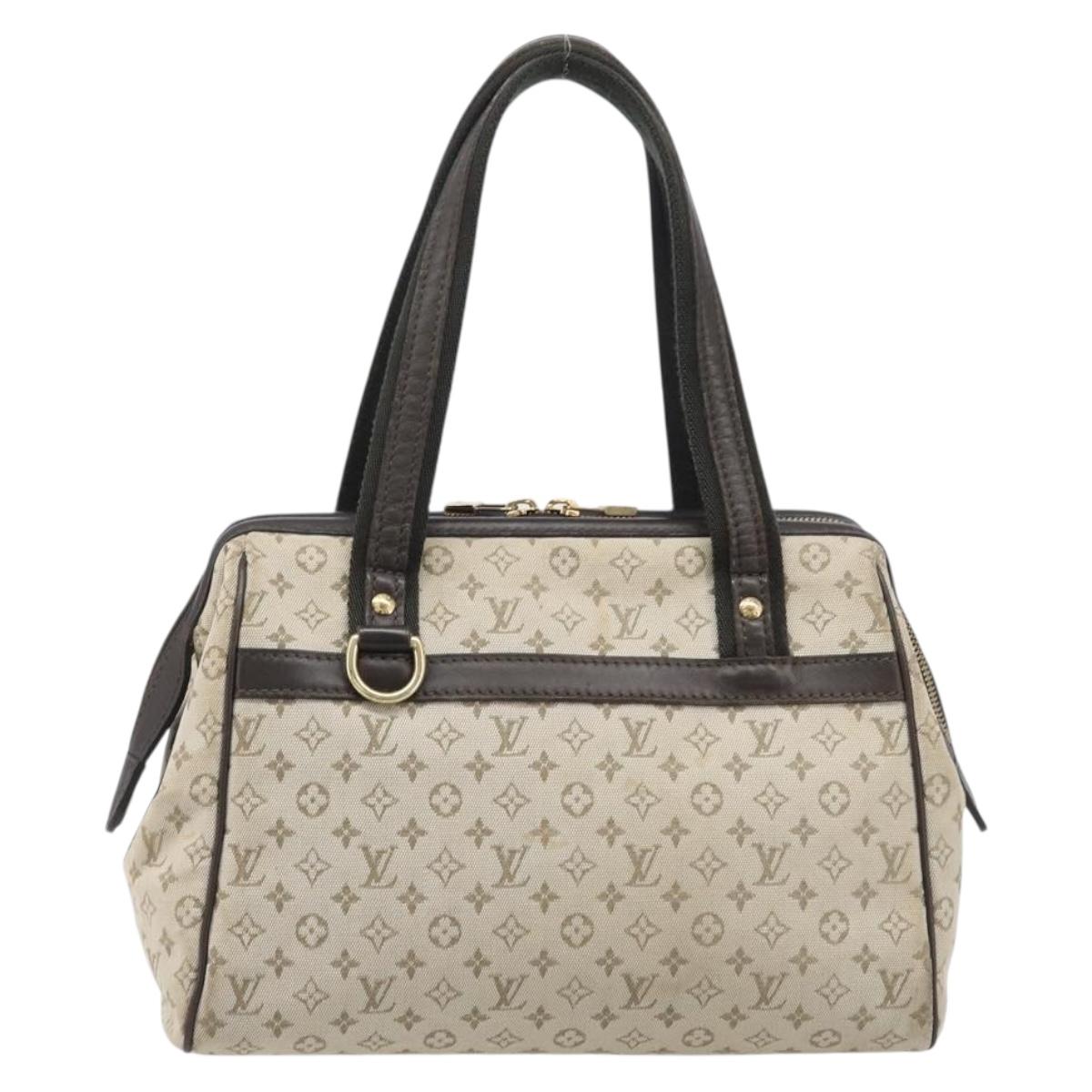 LOUIS VUITTON Monogram Mini Josephine PM Hand Bag Khaki M92215 LV Auth BA16442A