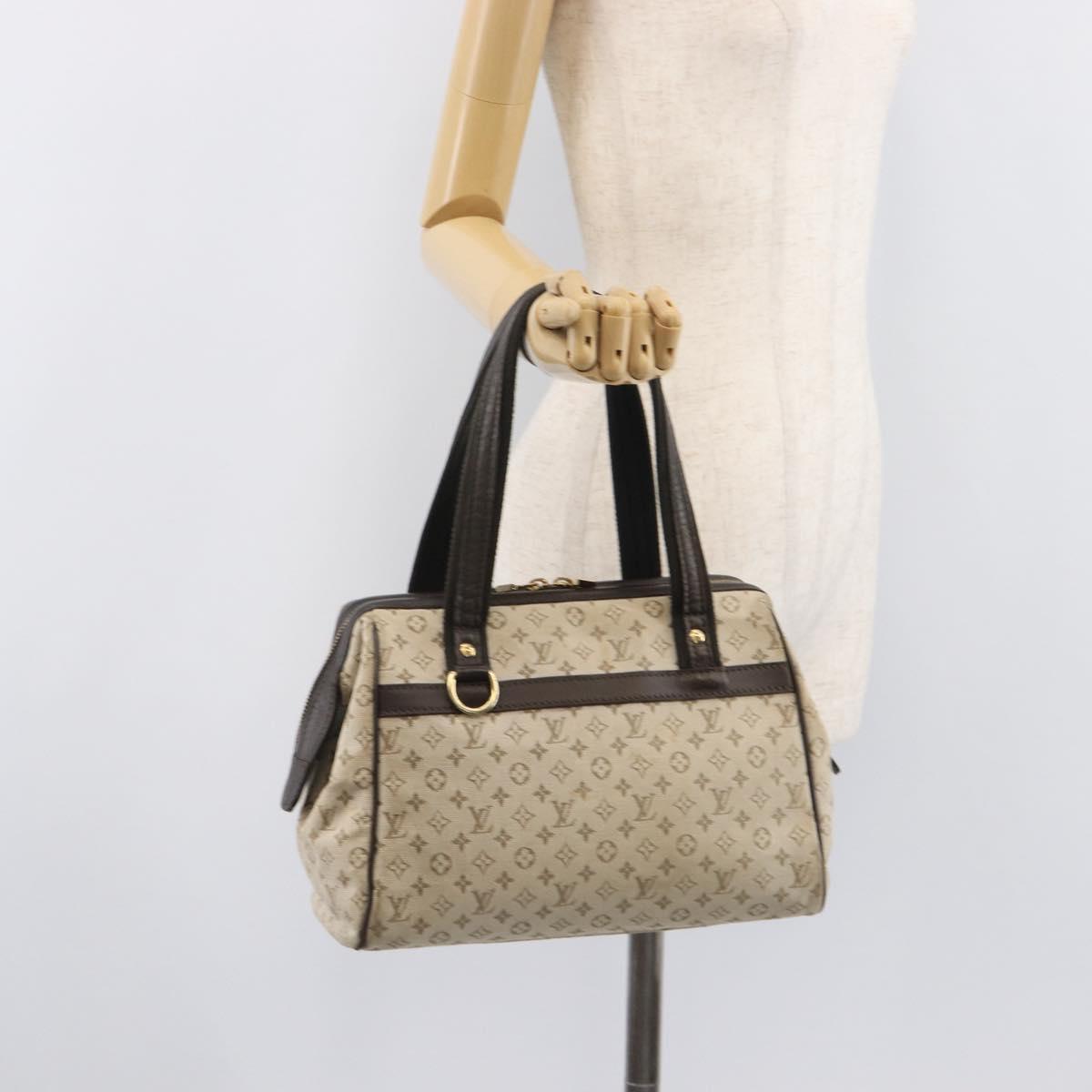 LOUIS VUITTON Monogram Mini Josephine PM Hand Bag Khaki M92215 LV Auth BA16442A