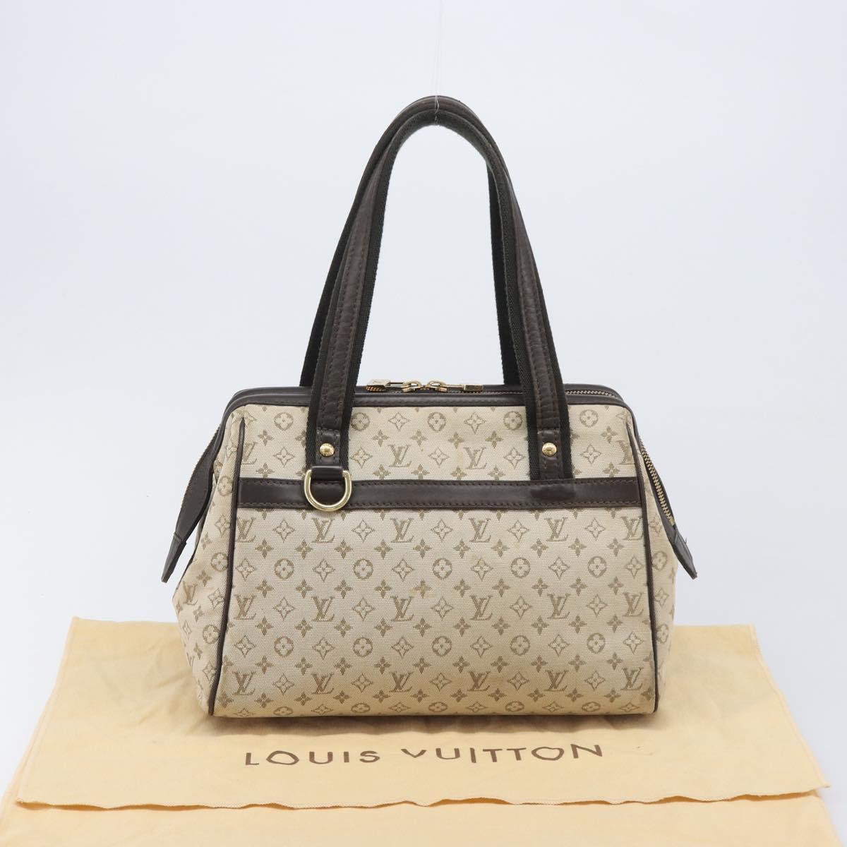 LOUIS VUITTON Monogram Mini Josephine PM Hand Bag Khaki M92215 LV Auth BA16442A