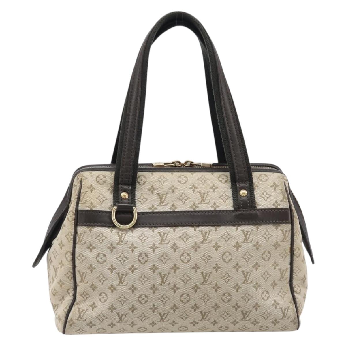LOUIS VUITTON Monogram Mini Josephine PM Hand Bag Khaki M92215 LV Auth BA16442A