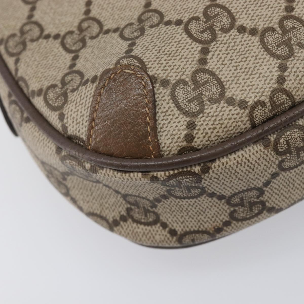 GUCCI GG Supreme Web Sherry Line Bag PVC Beige Gold 89 02 066 Auth BA16454