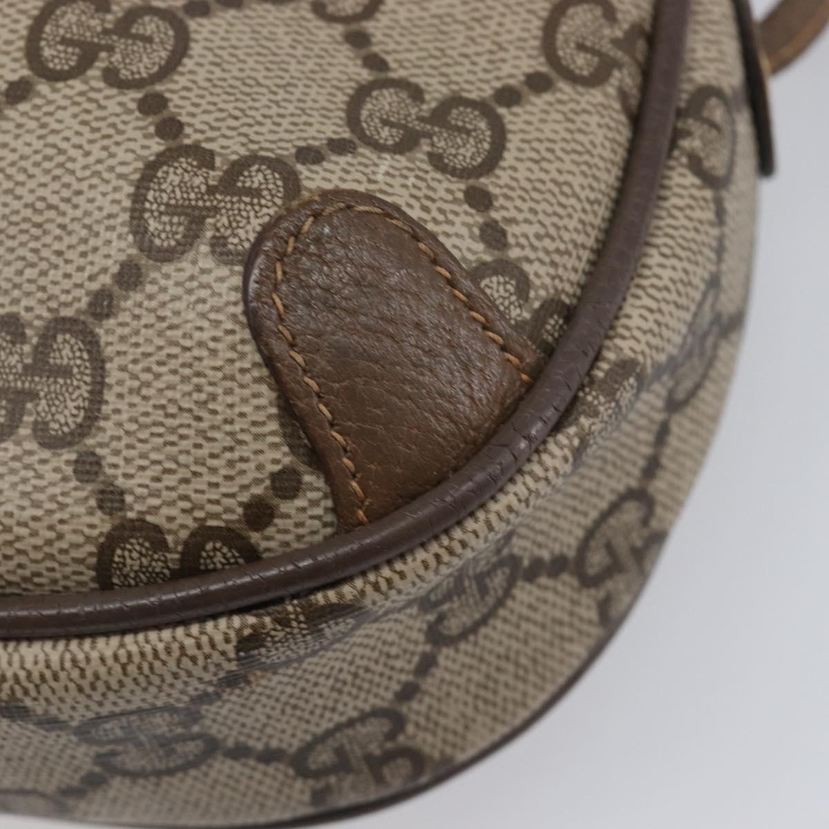 GUCCI GG Supreme Web Sherry Line Bag PVC Beige Gold 89 02 066 Auth BA16454