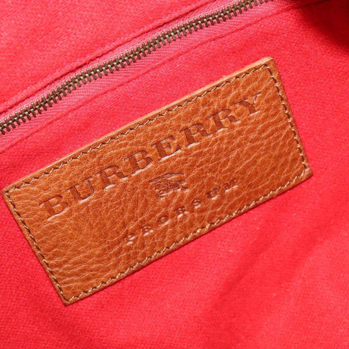 BURBERRY Shoulder Bag Canvas Brown Auth BA1646