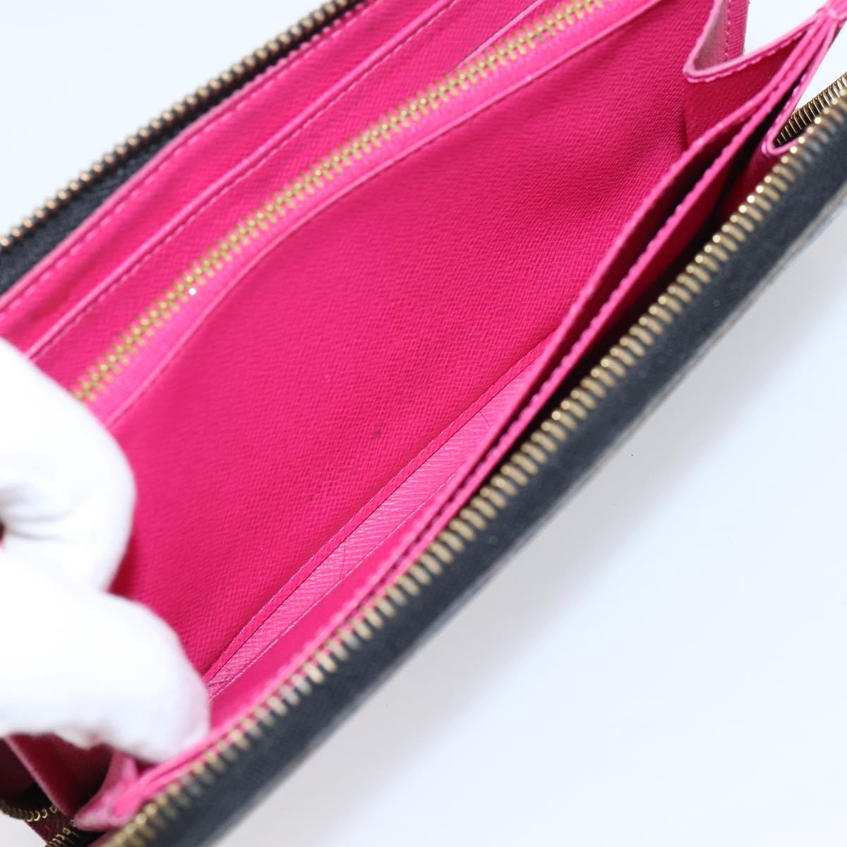 LOUIS VUITTON Monogram Multicolor Zippy Wallet Black M60243 LV Auth BA16464