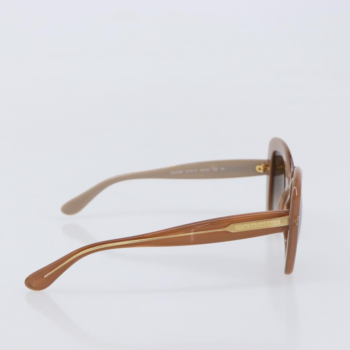 Dolce & Gabbana Sunglasses Plastic Beige Gold Auth BA16469V