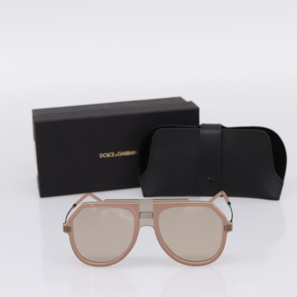 Dolce & Gabbana Sunglasses Metal Beige Silver Auth BA16471