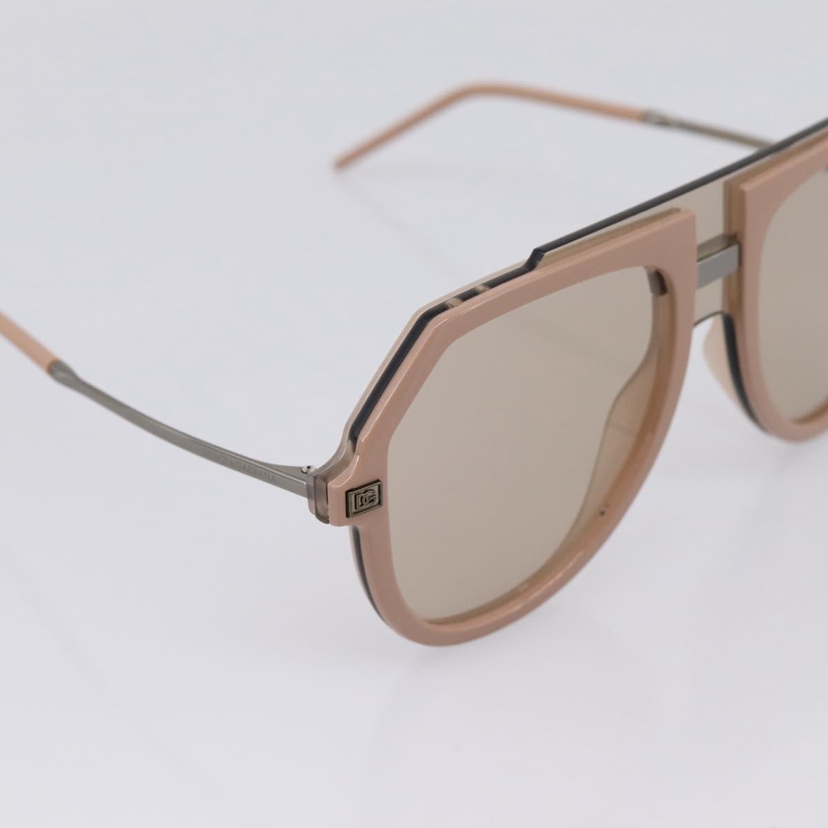 Dolce & Gabbana Sunglasses Metal Beige Silver Auth BA16471