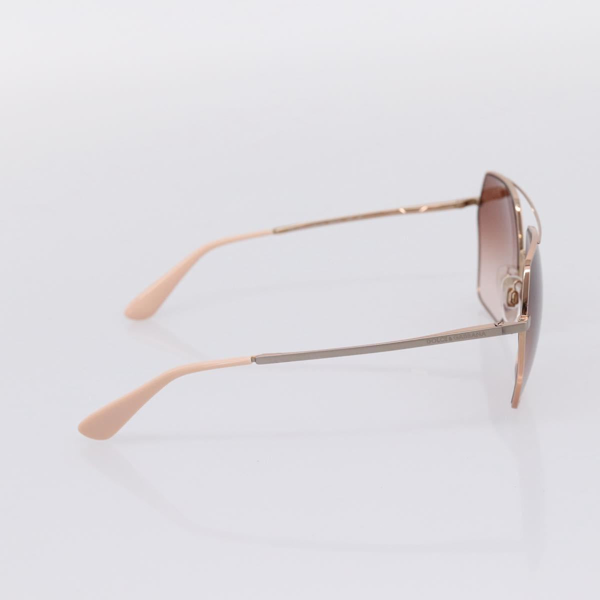 Dolce & Gabbana Sunglasses Metal Beige Gold Auth BA16472