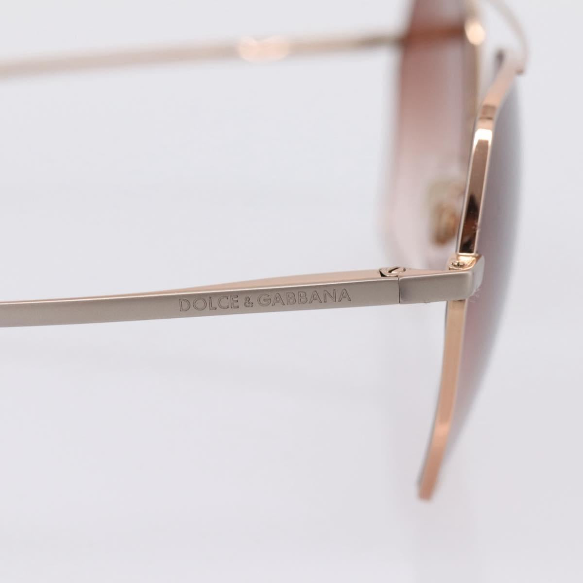 Dolce & Gabbana Sunglasses Metal Beige Gold Auth BA16472