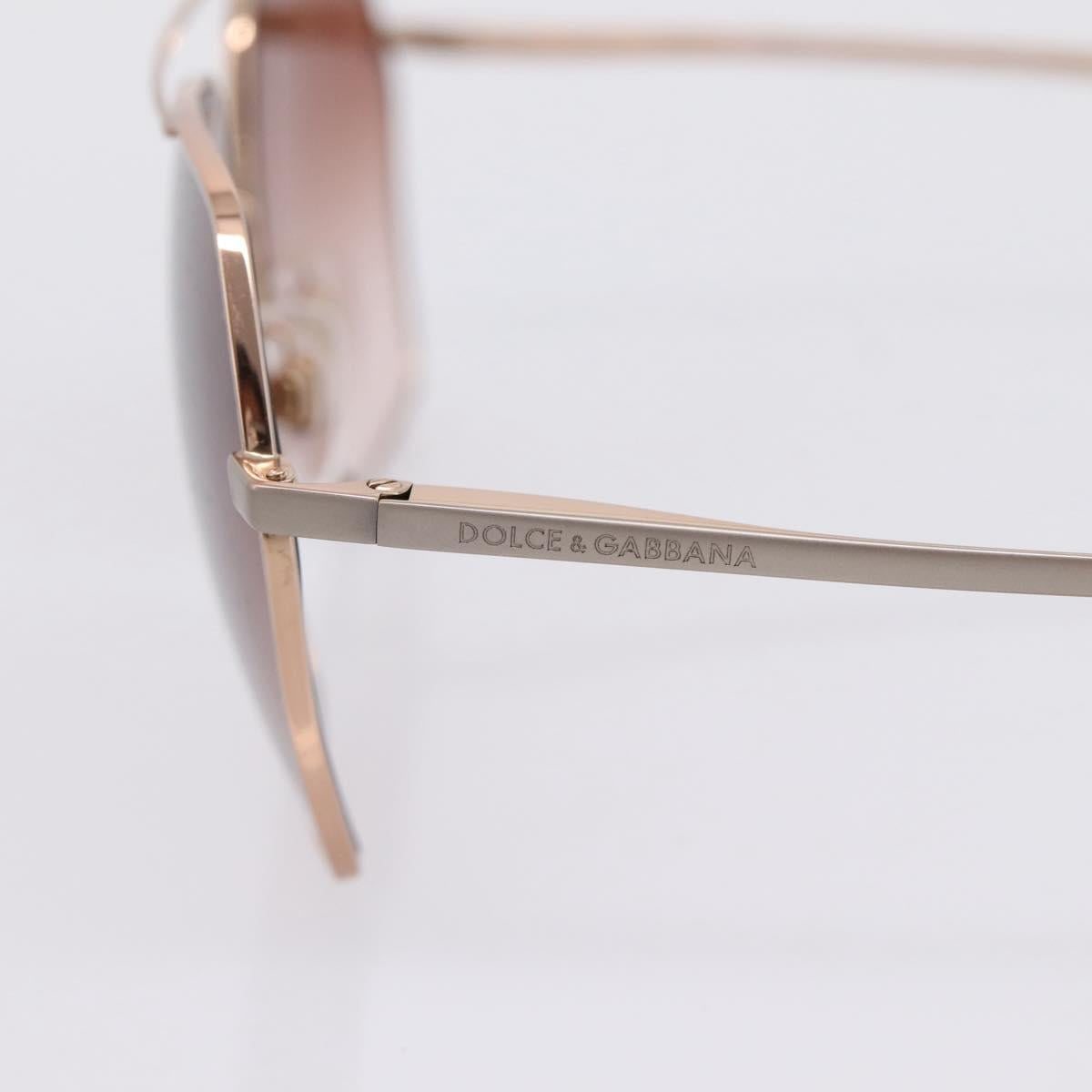 Dolce & Gabbana Sunglasses Metal Beige Gold Auth BA16472