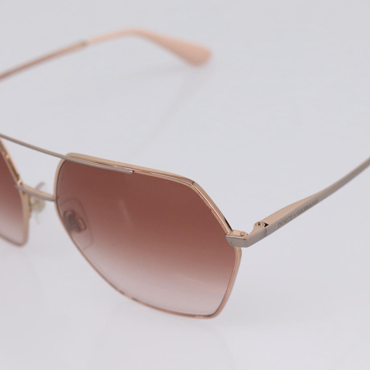Dolce & Gabbana Sunglasses Metal Beige Gold Auth BA16472