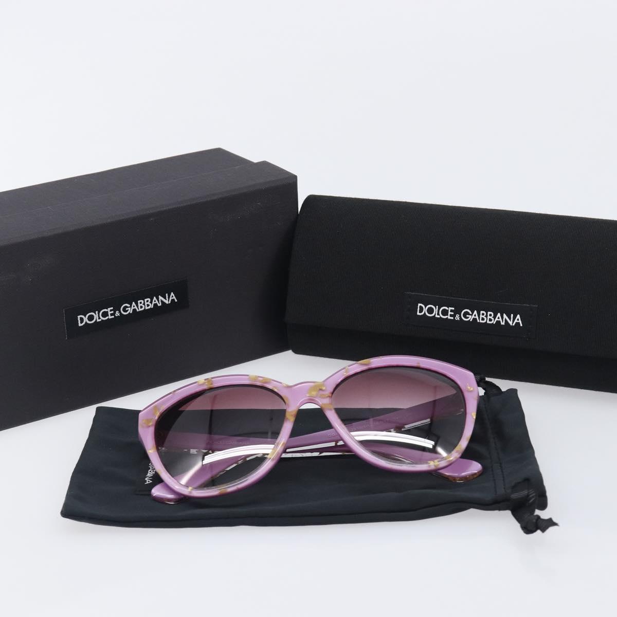 Dolce & Gabbana Sunglasses Plastic Purple Gold Auth BA16473V