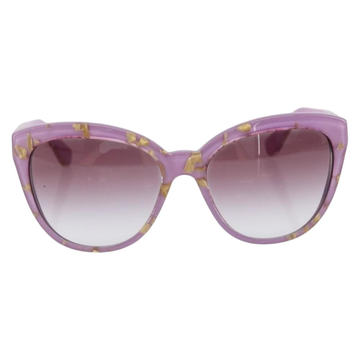 Dolce & Gabbana Sunglasses Plastic Purple Gold Auth BA16473V