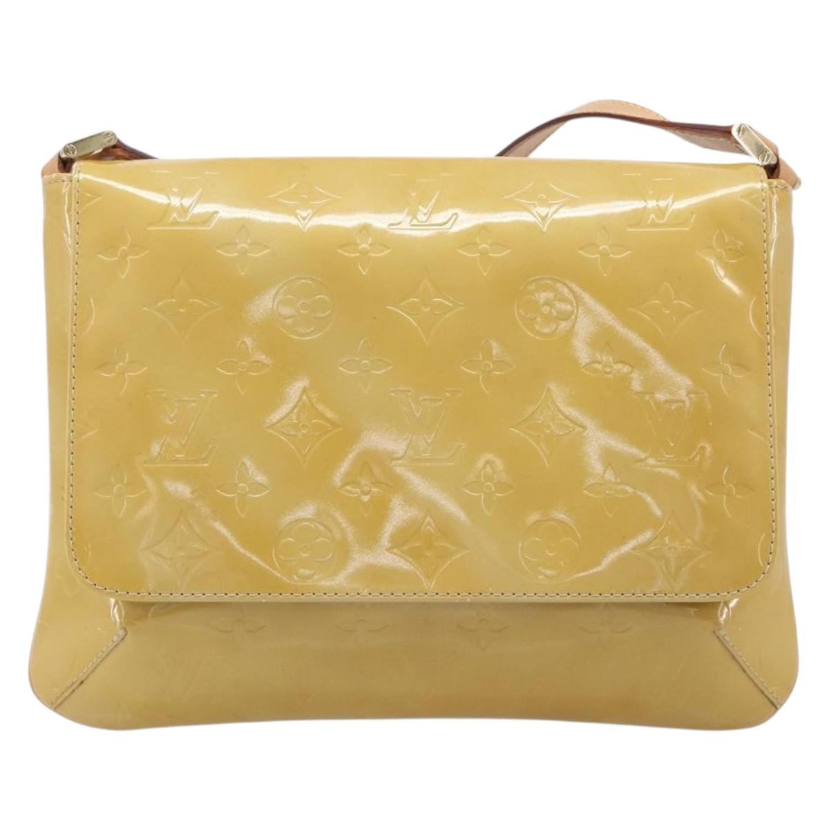 LOUIS VUITTON Monogram Vernis Thompson Street Bag Beige M91301 LV Auth BA16484A
