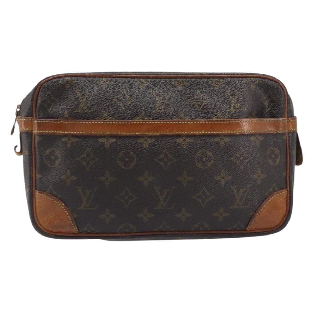 LOUIS VUITTON Monogram Compiegne 28 Clutch Bag M51845 LV Auth BA16487