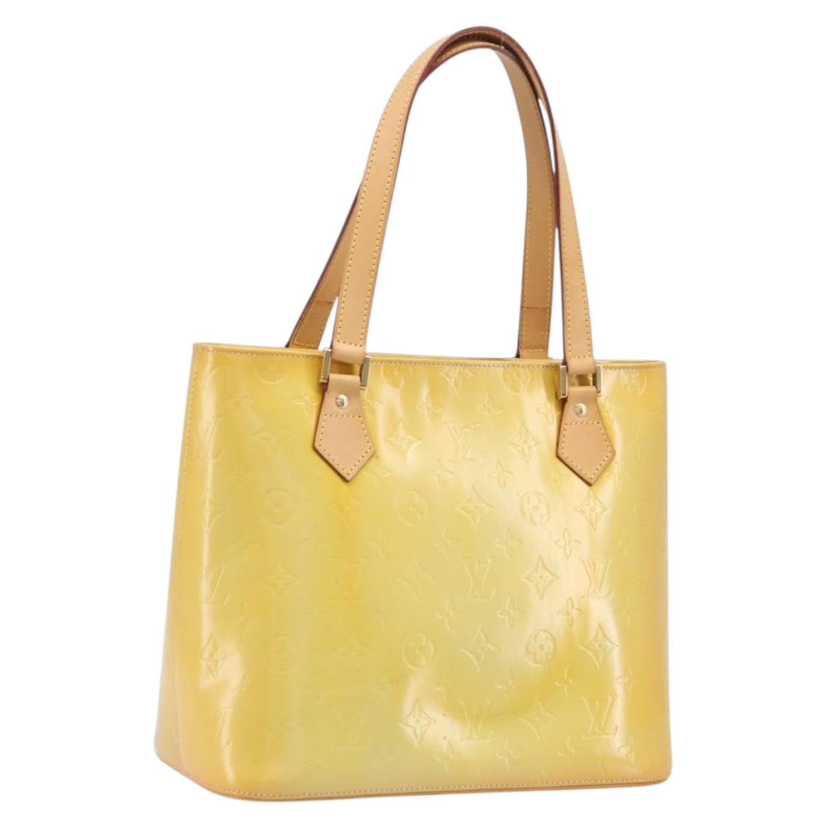 LOUIS VUITTON Monogram Vernis Houston Hand Bag Gris M91053 LV Auth BA16491