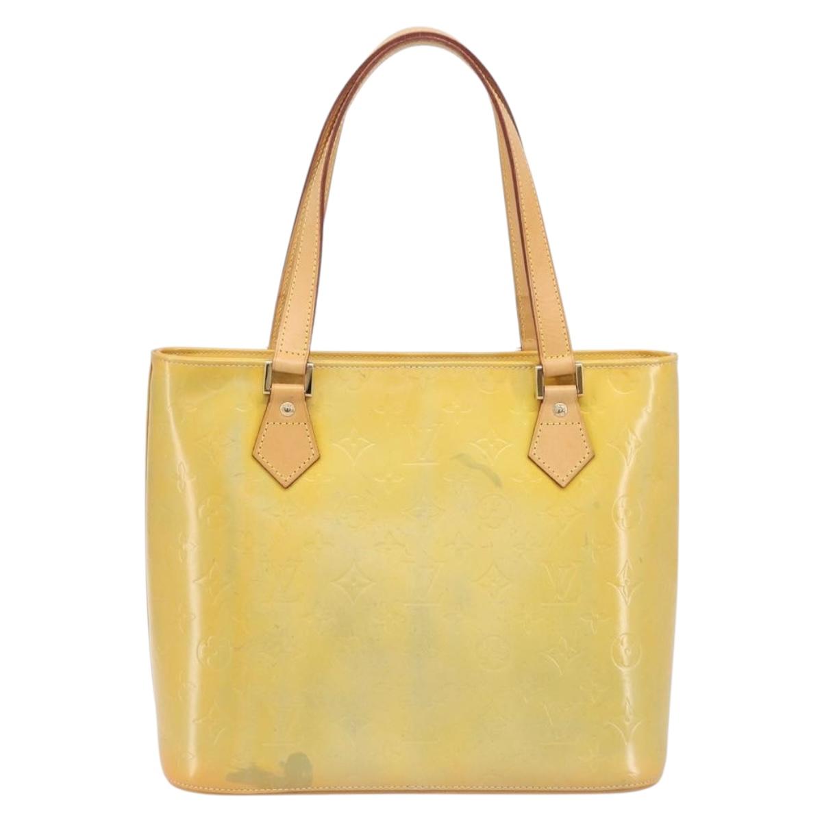 LOUIS VUITTON Monogram Vernis Houston Hand Bag Gris M91053 LV Auth BA16491