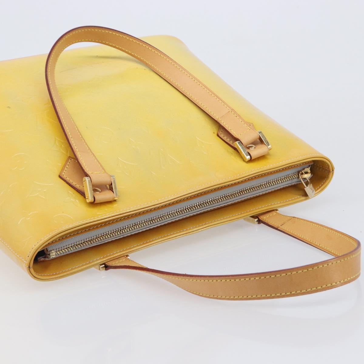 LOUIS VUITTON Monogram Vernis Houston Hand Bag Gris M91053 LV Auth BA16491