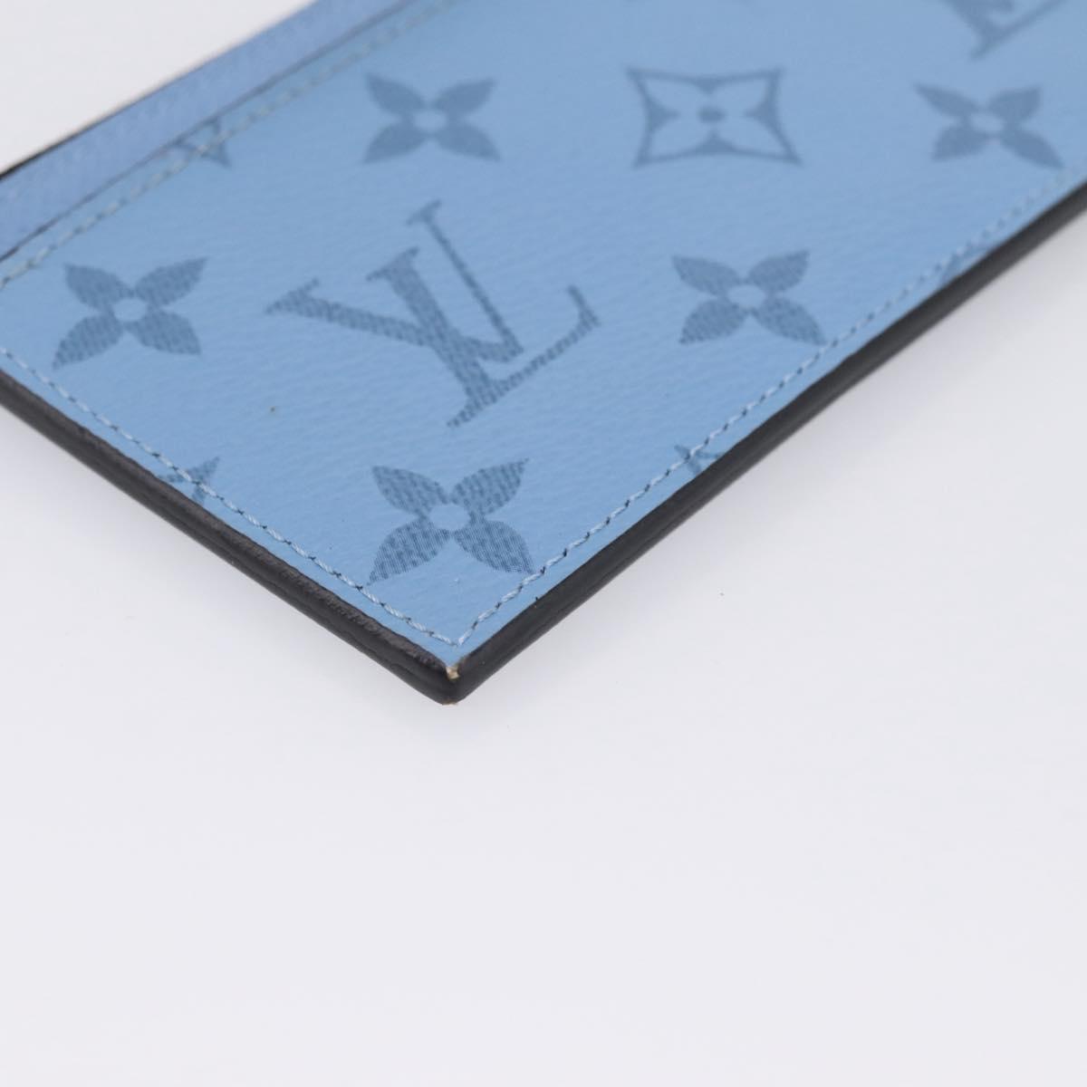 LOUIS VUITTON Taigalama Fragment Case Blue M30785 LV Auth BA16501