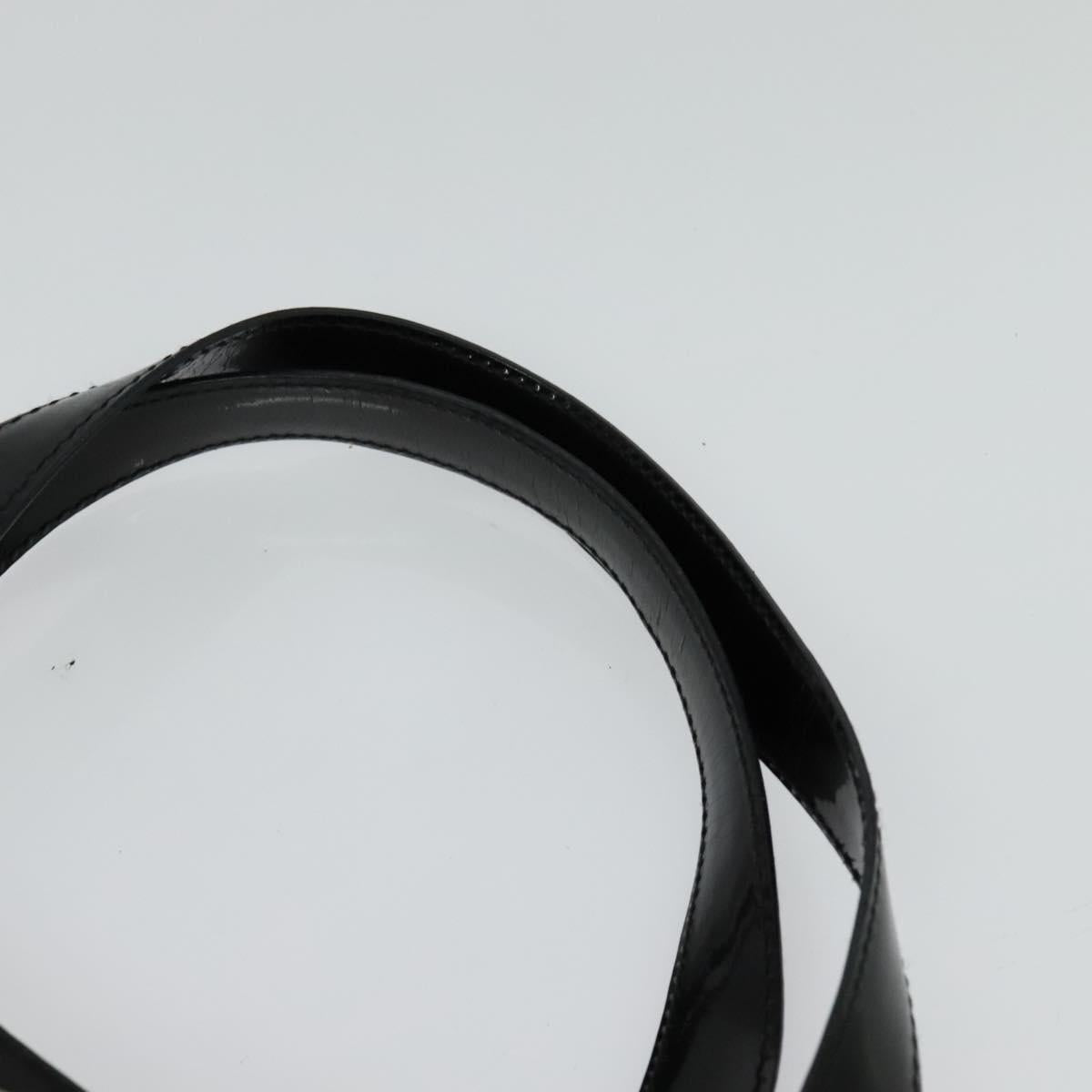 Christian Dior Trotter Canvas Hand Bag Black Gold Auth BA1651