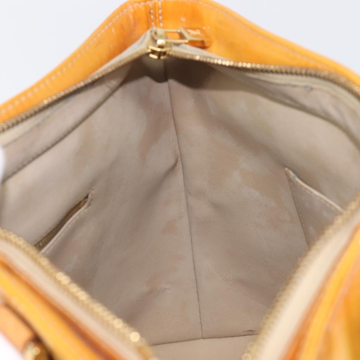 LOUIS VUITTON Monogram Vernis Houston Hand Bag Beige M91004 LV Auth BA16516