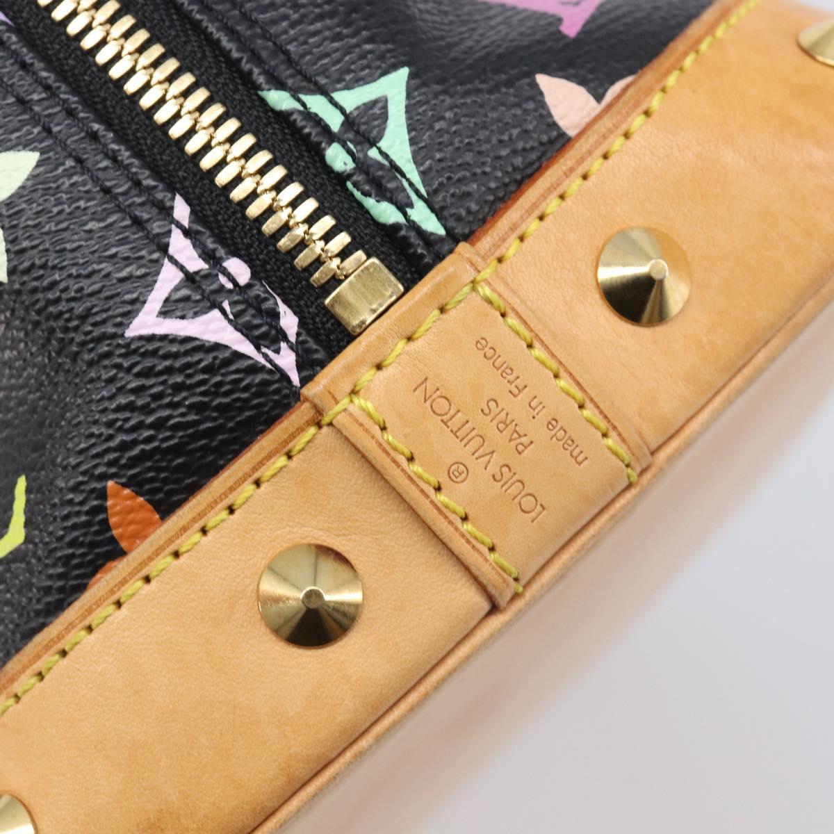 LOUIS VUITTON Monogram Multicolor Alma Hand Bag Black M92646 LV Auth BA16525A