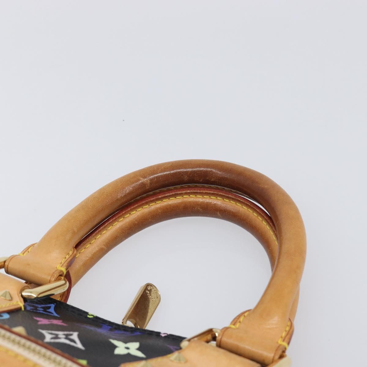 LOUIS VUITTON Monogram Multicolor Alma Hand Bag Black M92646 LV Auth BA16525A