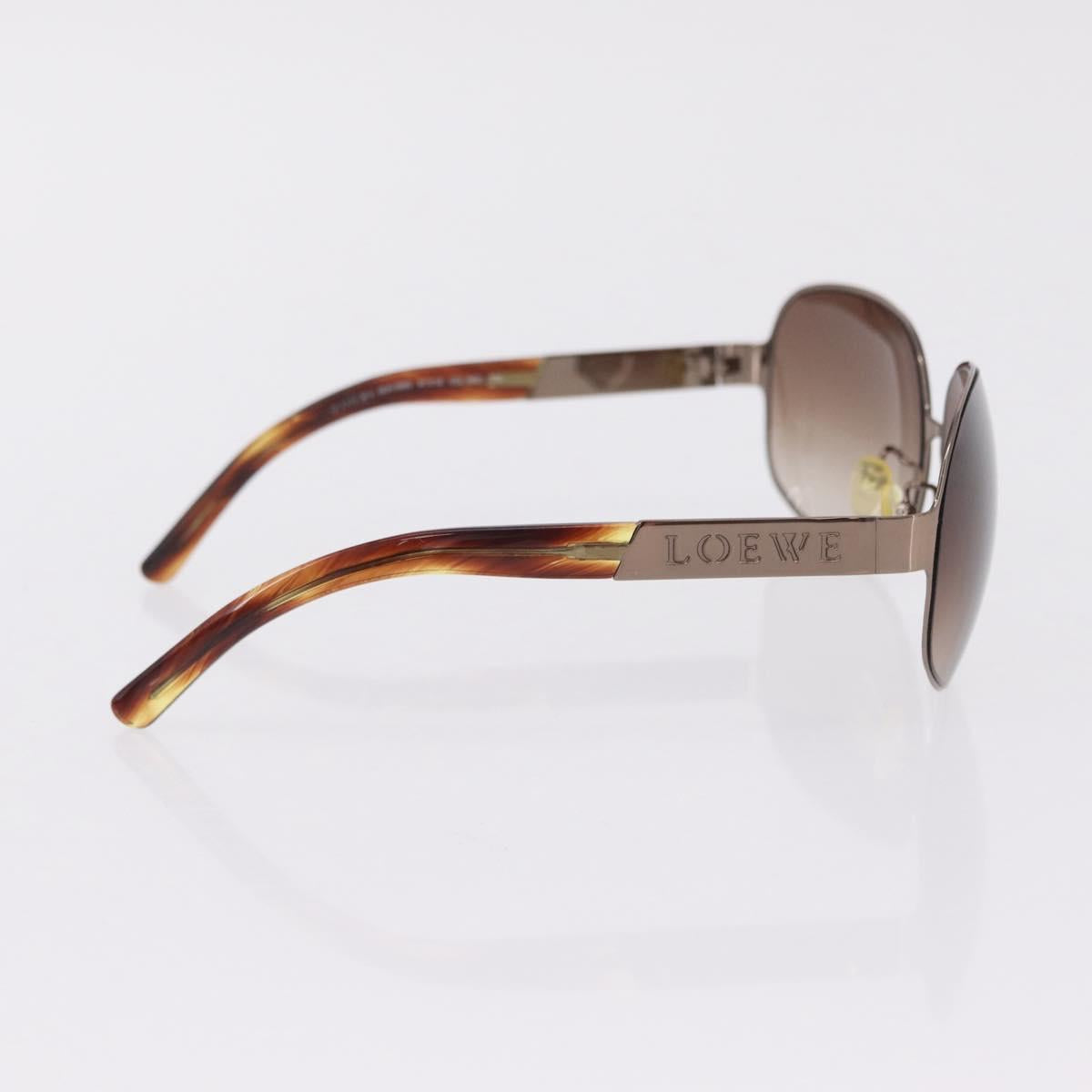 LOEWE Rayban Sunglasses Metal 2 Set Brown Gold Tone Auth BA16526