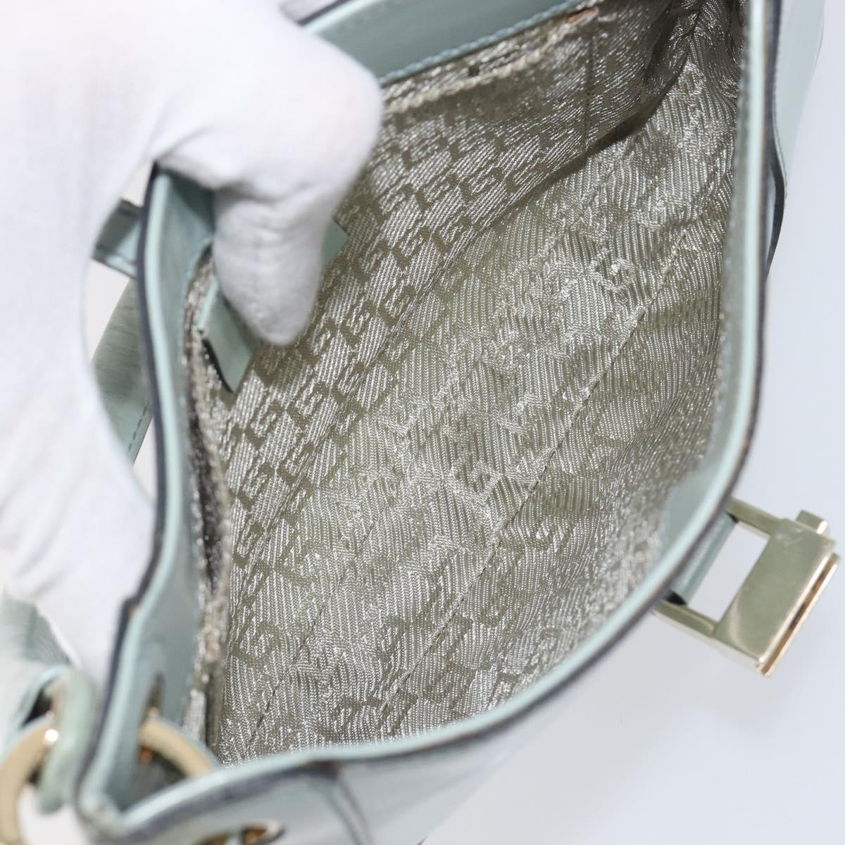 GUCCI Hand Bag Patent Light Blue Gold Tone 005 0817 Auth BA16527
