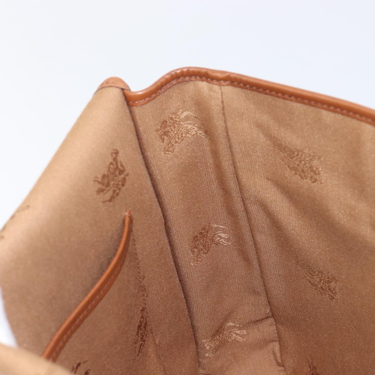 Burberrys Shoulder Bag Canvas Brown Gold Tone Auth BA16531A