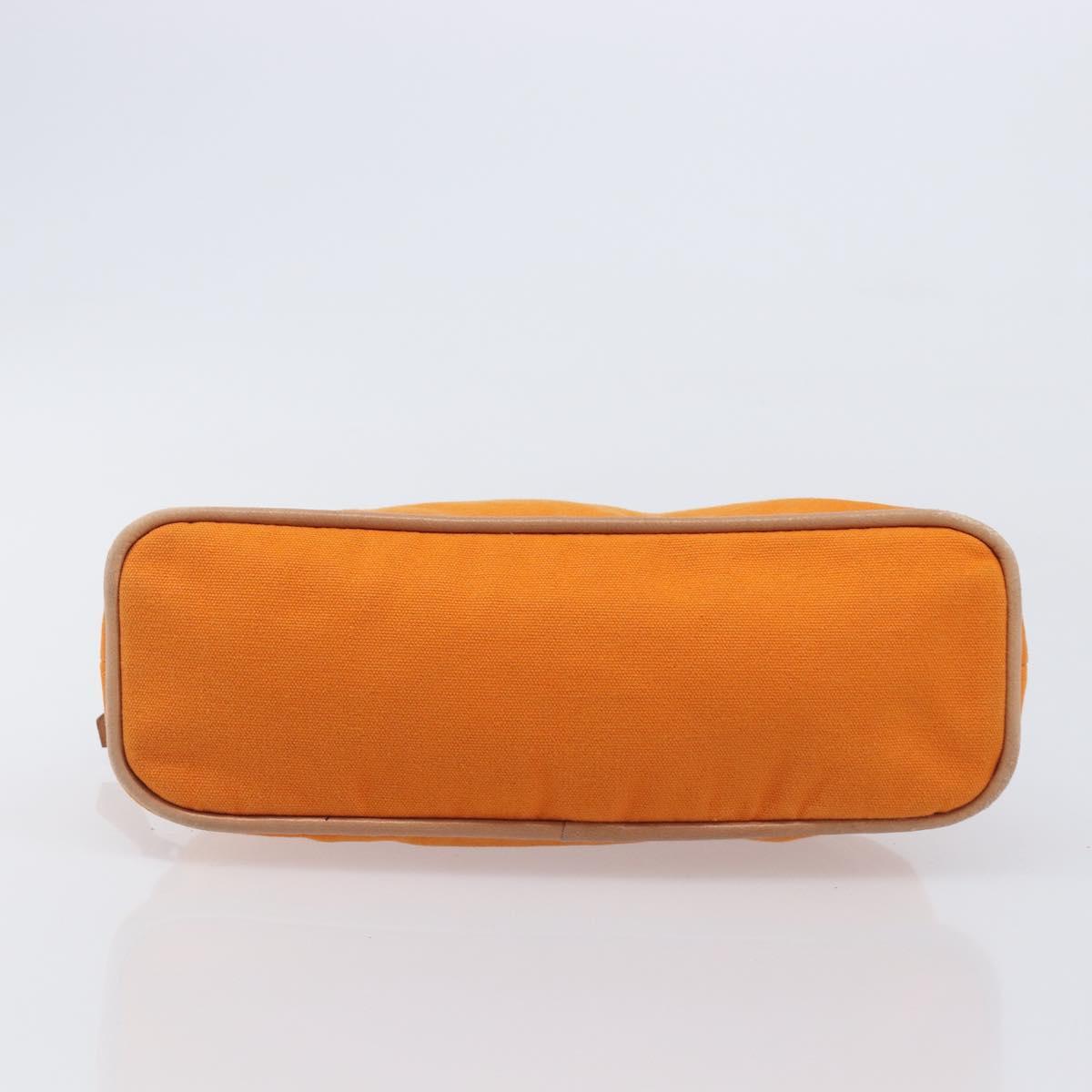 HERMES Bolide Pouch Canvas 2 Set Black Orange Auth BA16534