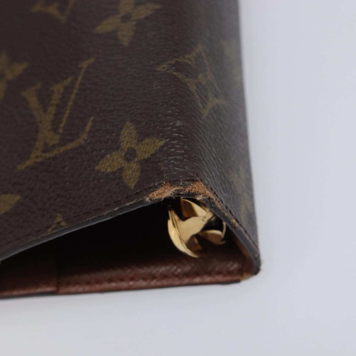 LOUIS VUITTON Monogram Agenda GM Day Planner Cover R20006 LV Auth BA16538