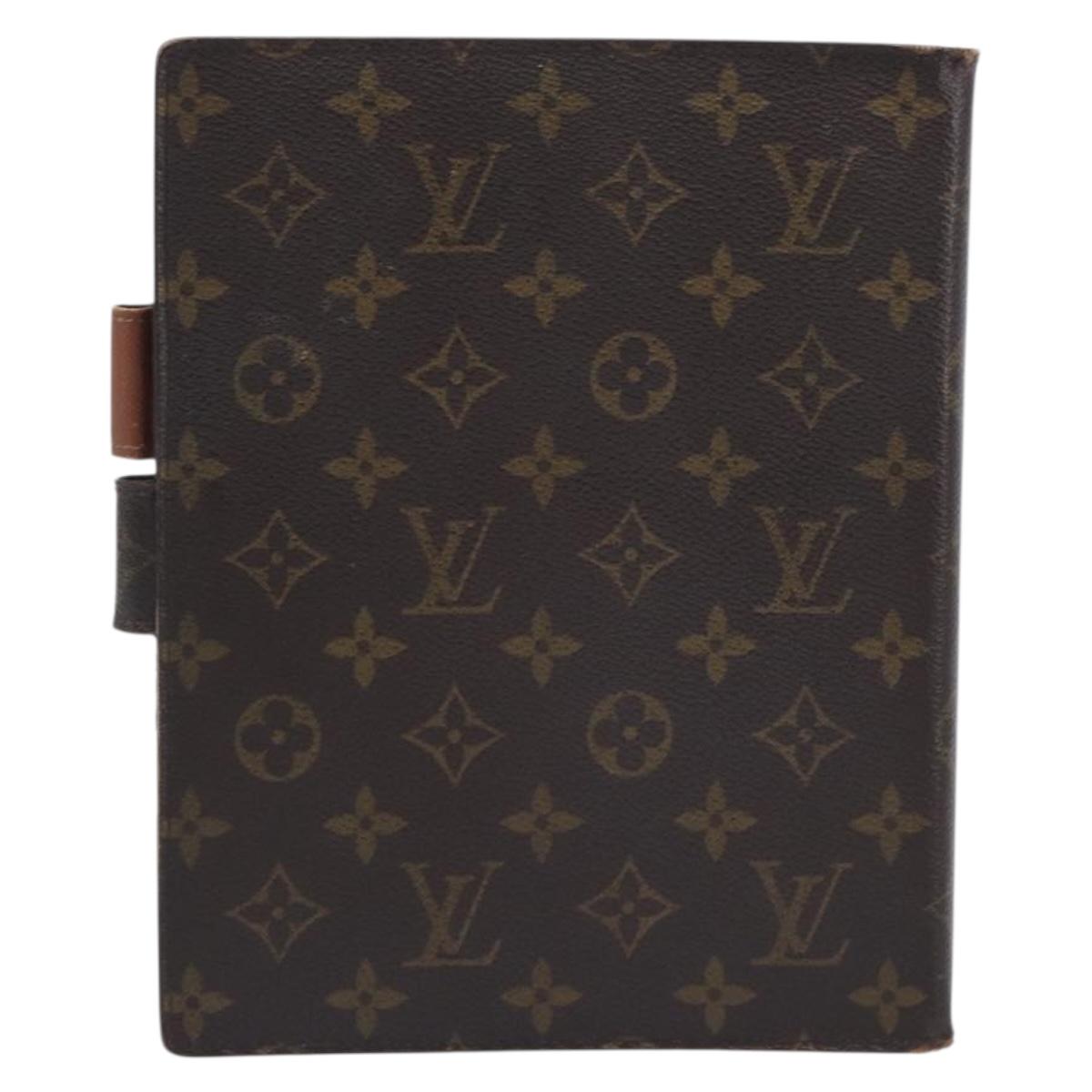 LOUIS VUITTON Monogram Agenda GM Day Planner Cover R20006 LV Auth BA16538