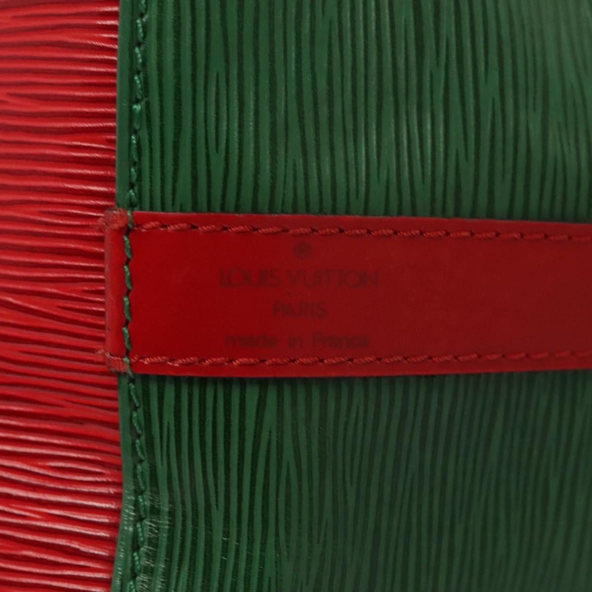 LOUIS VUITTON Epi Petit Noe Shoulder Bag Bicolor Green Red M44147 LV Auth BA1654