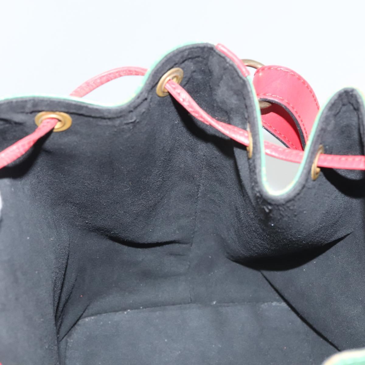 LOUIS VUITTON Epi Petit Noe Shoulder Bag Bicolor Green Red M44147 LV Auth BA1654