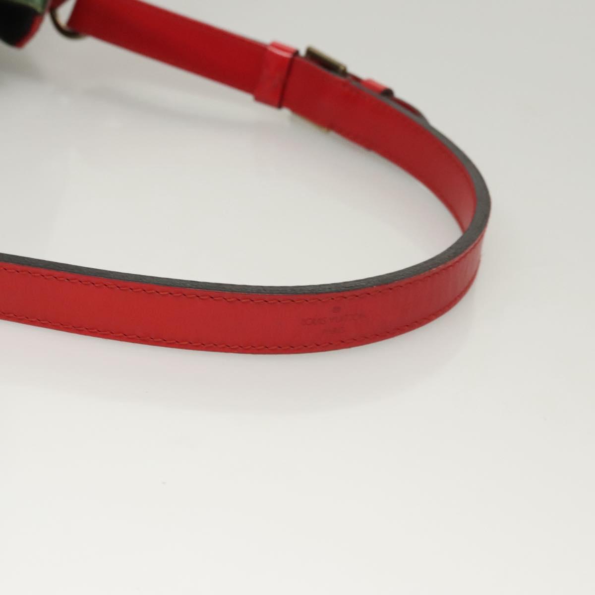 LOUIS VUITTON Epi Petit Noe Shoulder Bag Bicolor Green Red M44147 LV Auth BA1654