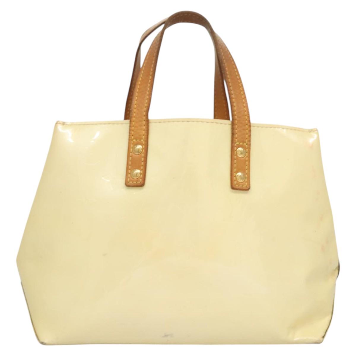 LOUIS VUITTON Monogram Vernis Reade PM Hand Bag Perle M91336 LV Auth BA1655