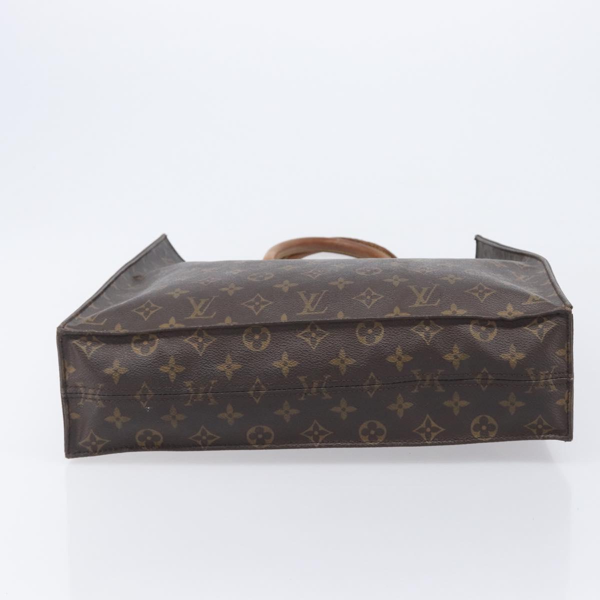 LOUIS VUITTON Monogram Sac Plat Hand Bag M51140 LV Auth BA16574