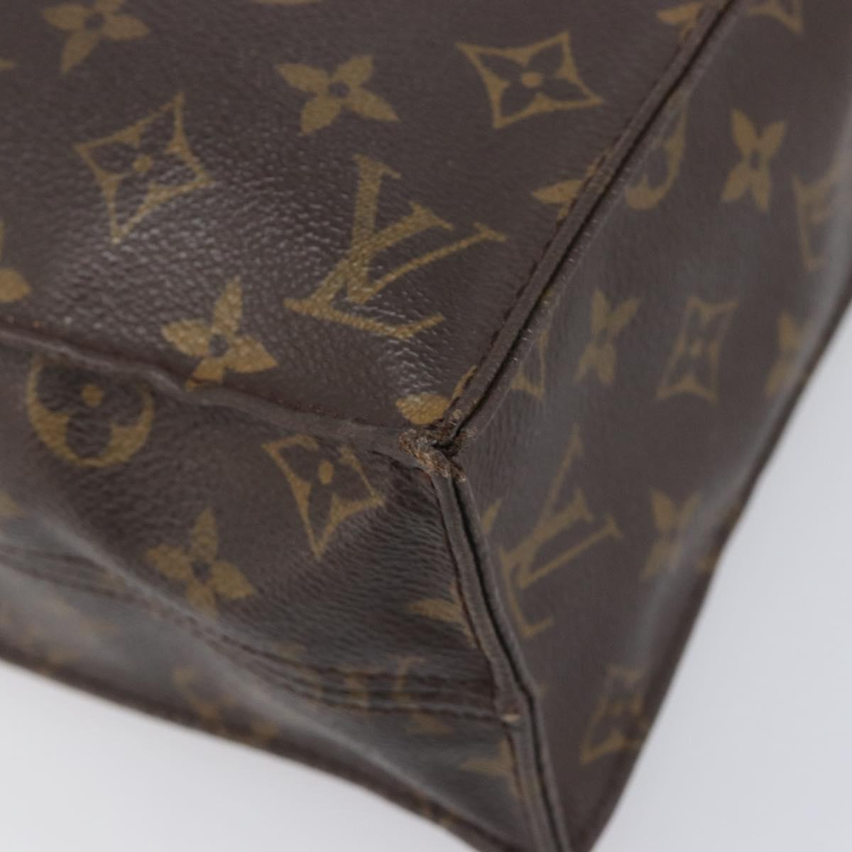 LOUIS VUITTON Monogram Sac Plat Hand Bag M51140 LV Auth BA16574