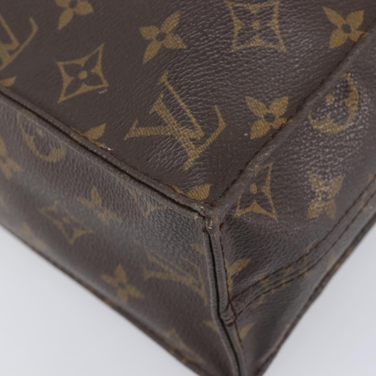 LOUIS VUITTON Monogram Sac Plat Hand Bag M51140 LV Auth BA16574