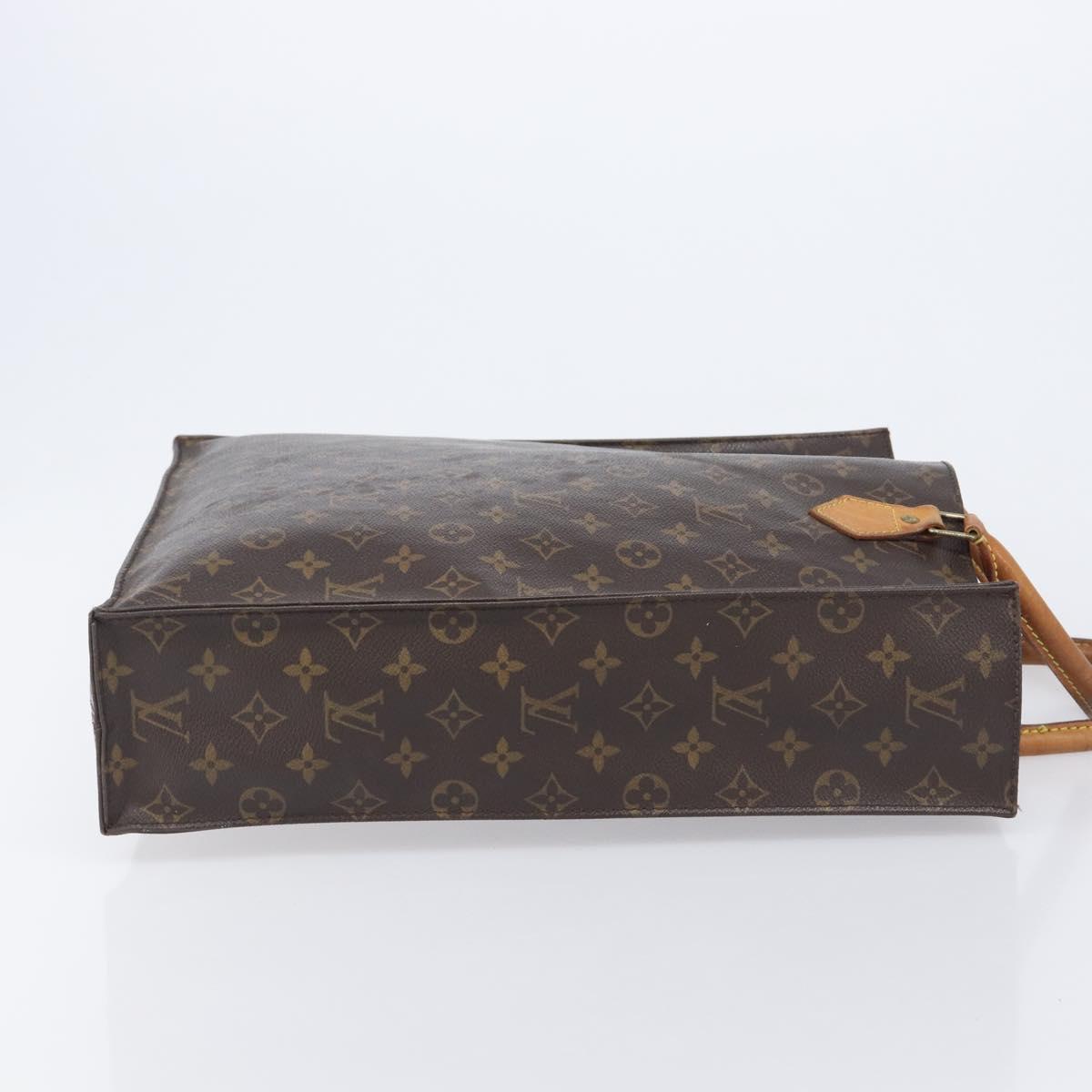 LOUIS VUITTON Monogram Sac Plat Hand Bag M51140 LV Auth BA16574